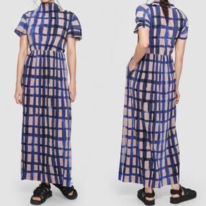 Bitte Kai Rand Watercolor Check Maxi Dress, size Medium